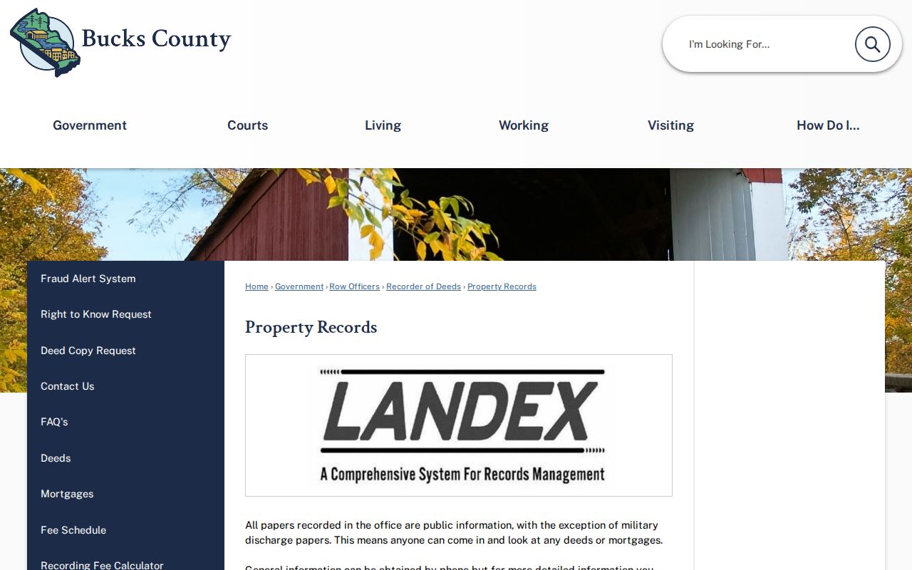 Lower Southampton Township residents directory Bucks County Recorder property records route