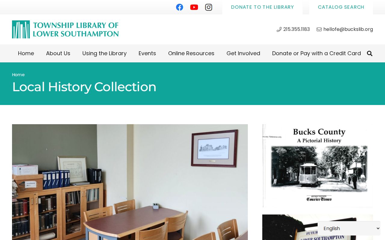 Lower Southampton Township previous residents local history collection